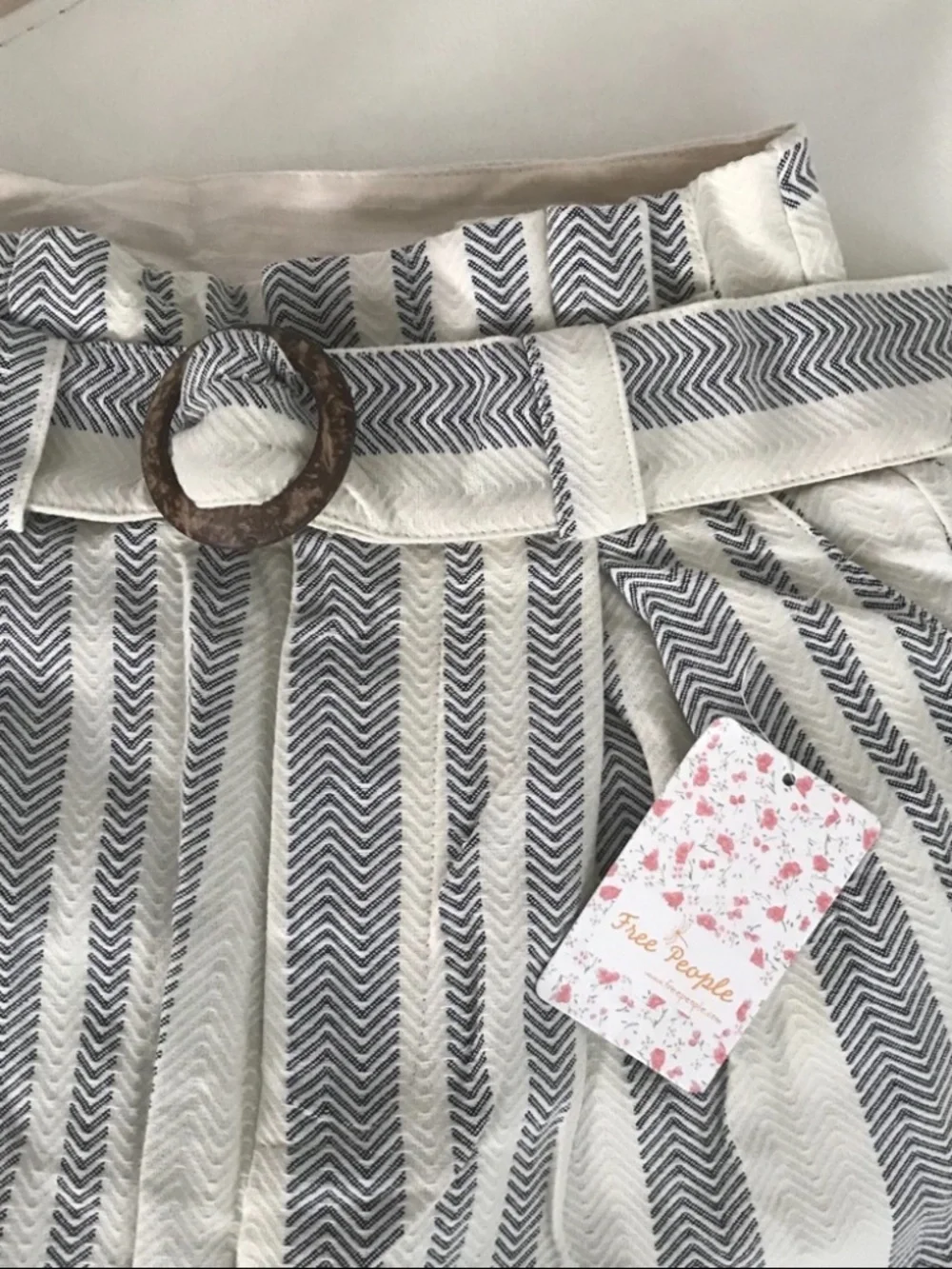 Free People Wide-Leg Striped Pants 0280 - Picture 3 of 7